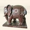 White marble elephant stone ornaments